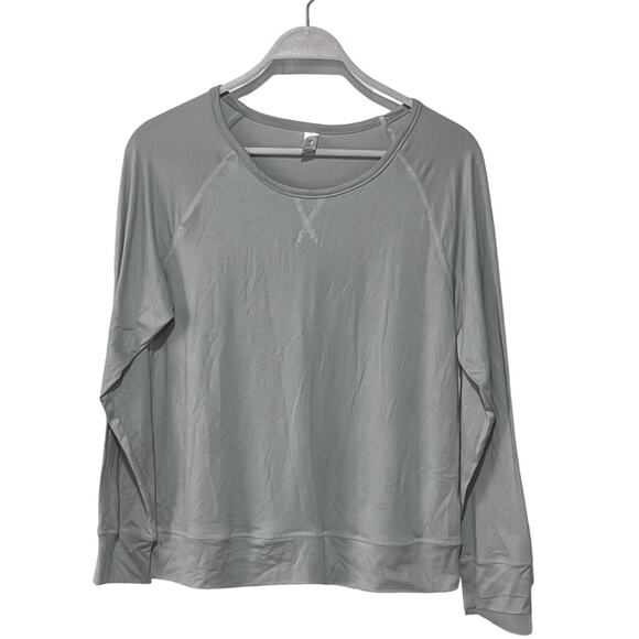 FLORA NIKROOZ WOMENS SMALL LIGHTWEIGHT LONG SLEEVE PAJAMA TOP ONLY GREY - Picture 1 of 12